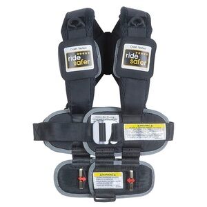 RideSafer - Small Black, Lightweight, Compact, Portable Car Seat